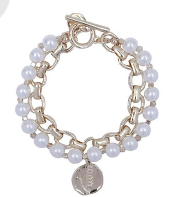 Pearl layered bracelet