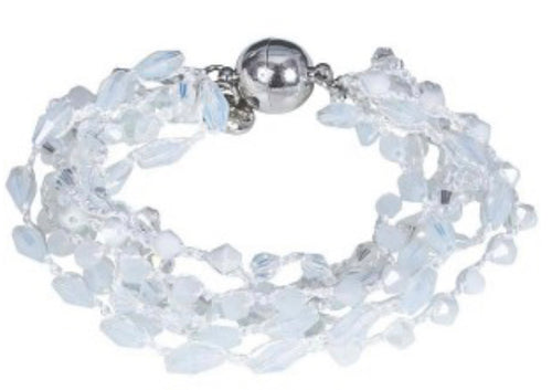 White stone layered bracelet