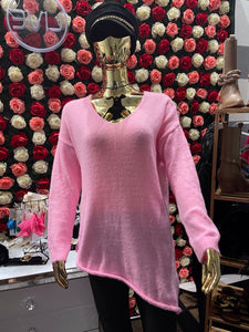 Pink asymmetric sweater