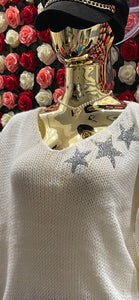 Cream Sweater with stars